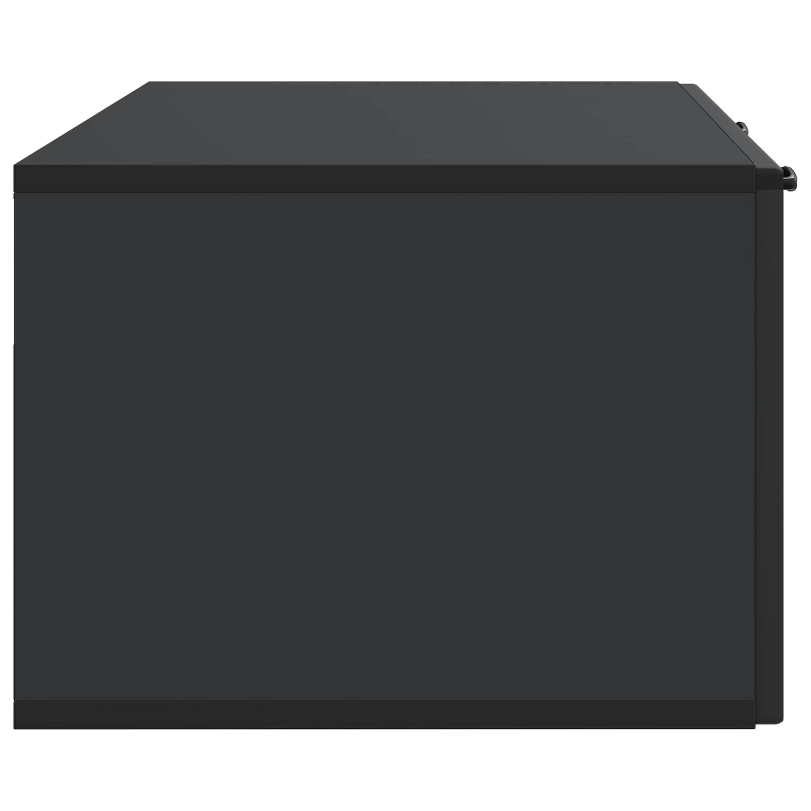 Nástěnná Tv Skříň Černá 98 X 41 X 30 Cm Kompozitní Dřevo