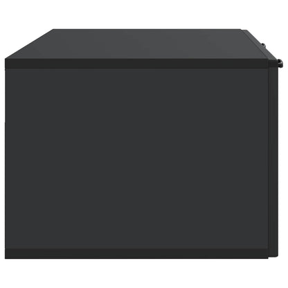 Nástěnná Tv Skříň Černá 98 X 41 X 30 Cm Kompozitní Dřevo