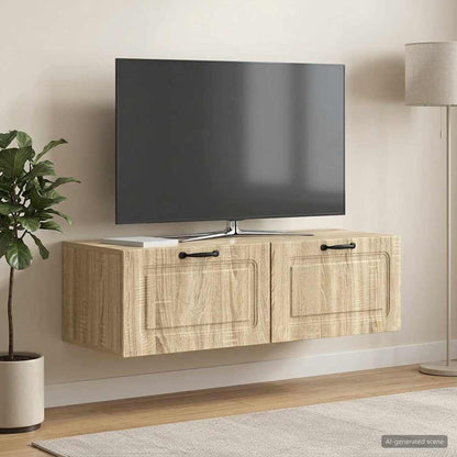 Nástěnná Tv Skříň Dub Sonoma 98 X 41 X 30 Cm Kompozitní Dřevo
