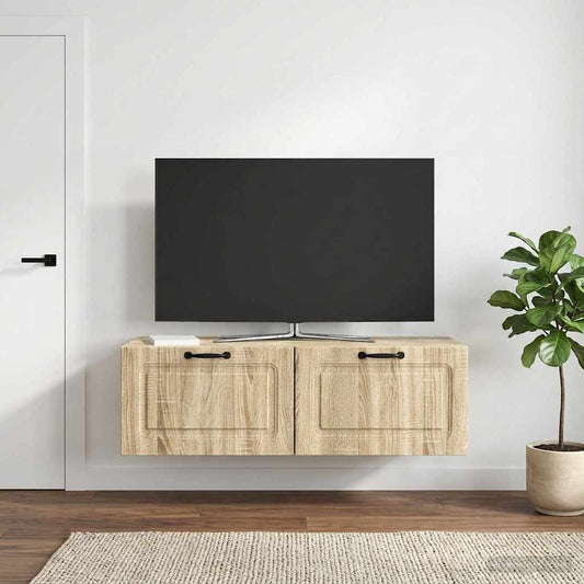 Nástěnná Tv Skříň Dub Sonoma 98 X 41 X 30 Cm Kompozitní Dřevo