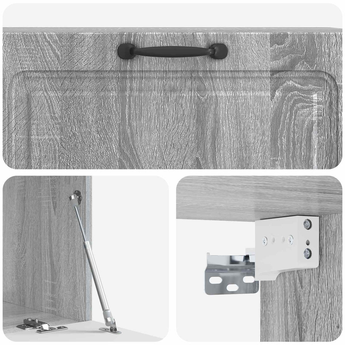 Nástěnná Tv Skříň Šedá Sonoma 98 X 41 X 30 Cm Kompozitní Dřevo