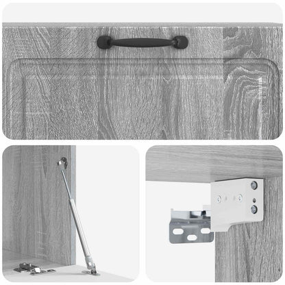 Nástěnná Tv Skříň Šedá Sonoma 98 X 41 X 30 Cm Kompozitní Dřevo