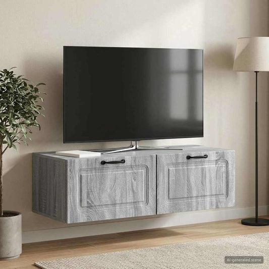 Nástěnná Tv Skříň Šedá Sonoma 98 X 41 X 30 Cm Kompozitní Dřevo