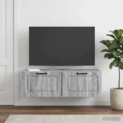 Nástěnná Tv Skříň Šedá Sonoma 98 X 41 X 30 Cm Kompozitní Dřevo