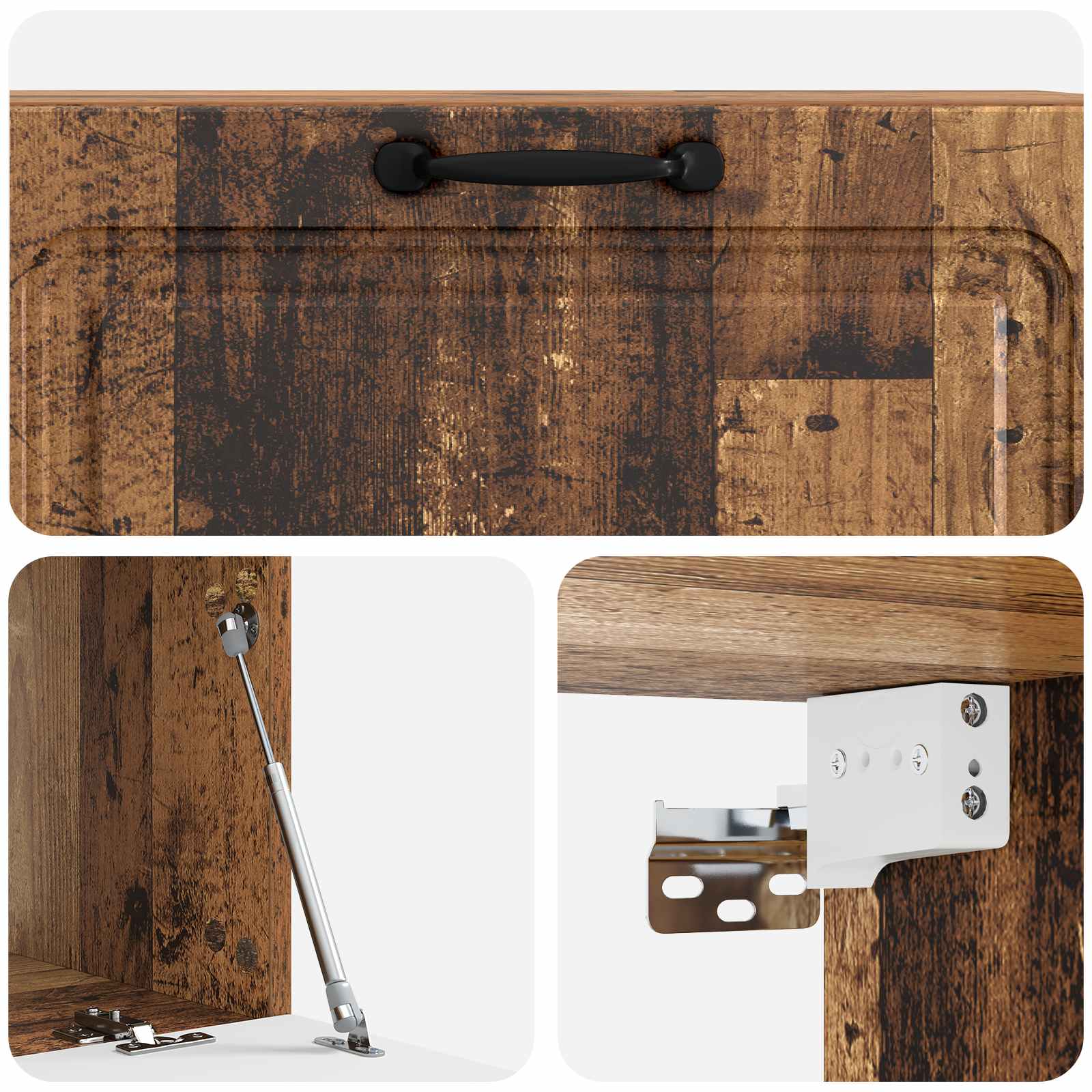 Nástěnná Tv Skříň Staré Dřevo 98 X 41 X 30 Cm Kompozitní Dřevo