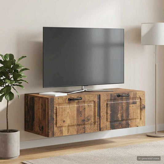 Nástěnná Tv Skříň Staré Dřevo 98 X 41 X 30 Cm Kompozitní Dřevo