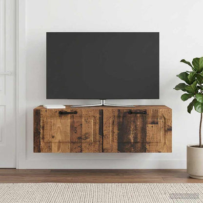 Nástěnná Tv Skříň Staré Dřevo 98 X 41 X 30 Cm Kompozitní Dřevo