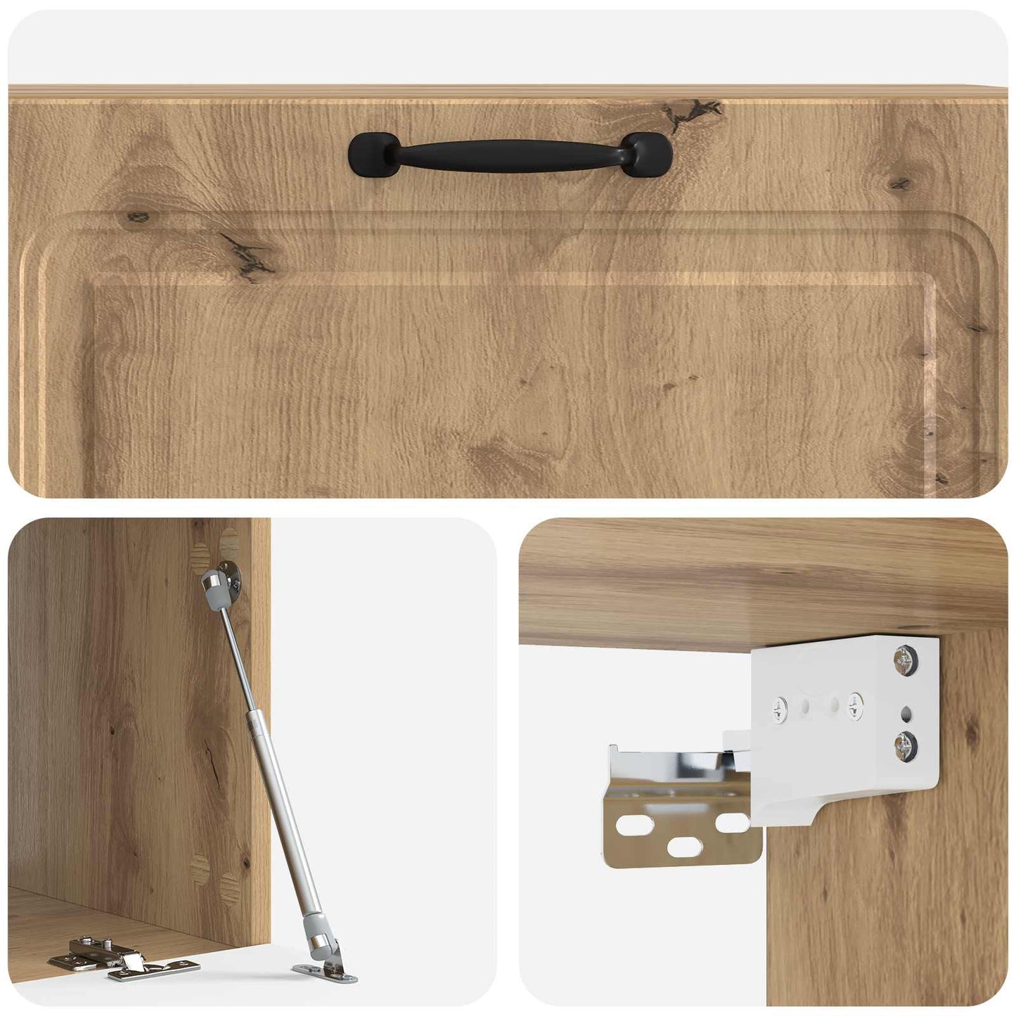 Nástěnná Tv Skříň 98 X 41 X 30 Cm Dub Artisan Kompozitní Dřevo