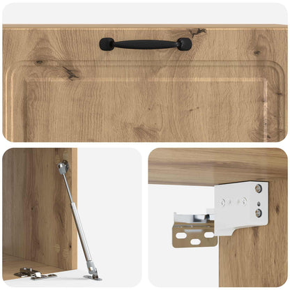Nástěnná Tv Skříň 98 X 41 X 30 Cm Dub Artisan Kompozitní Dřevo