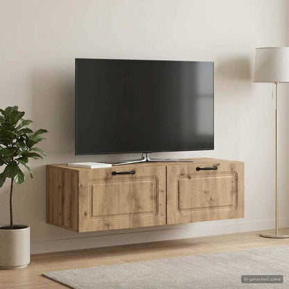 Nástěnná Tv Skříň 98 X 41 X 30 Cm Dub Artisan Kompozitní Dřevo