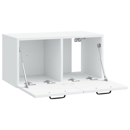 Nástěnná Tv Skříň Bílá 59,5 X 31 X 30 Cm Kompozitní Dřevo