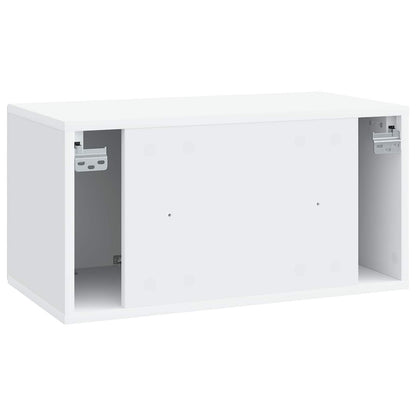 Nástěnná Tv Skříň Bílá 59,5 X 31 X 30 Cm Kompozitní Dřevo