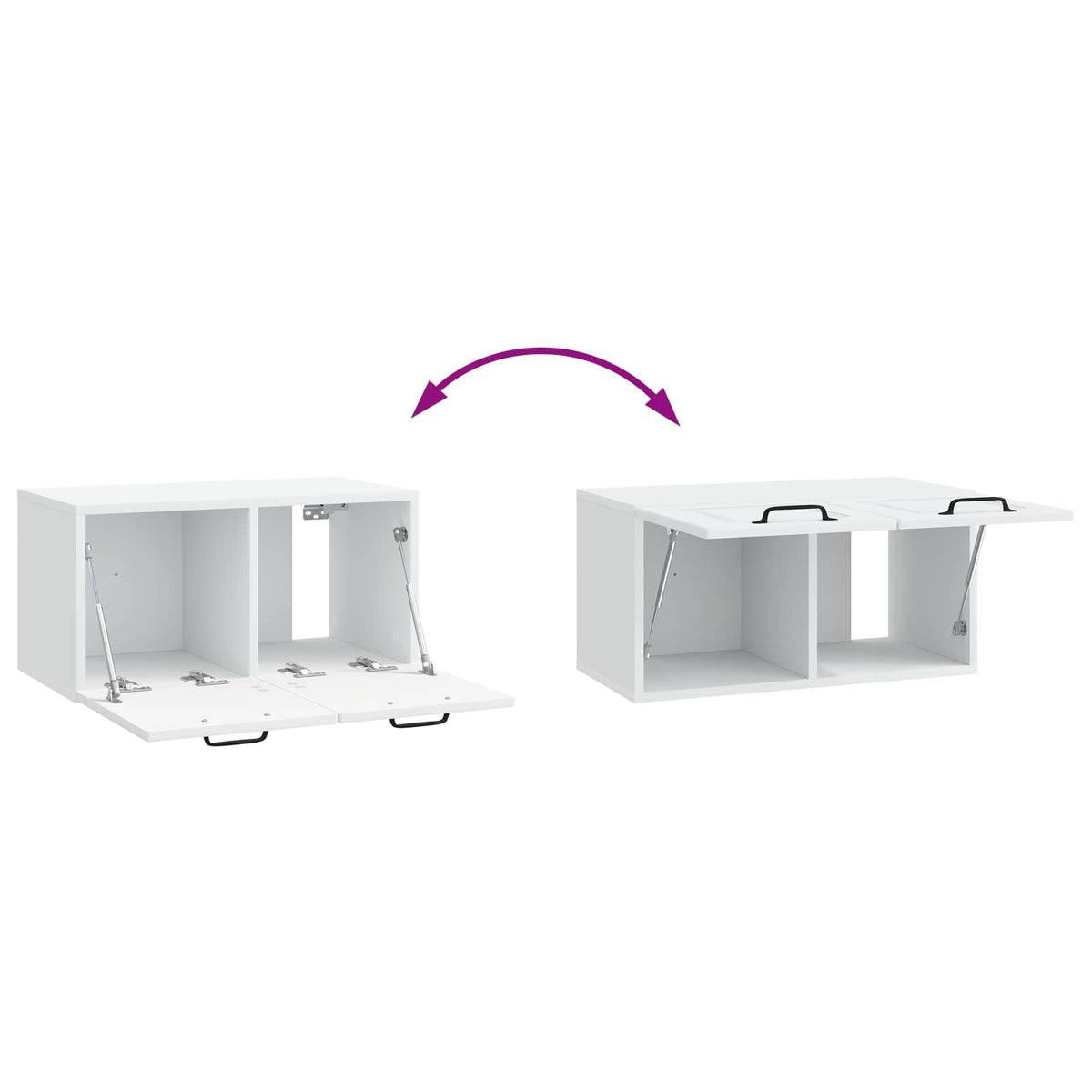 Nástěnná Tv Skříň Bílá 59,5 X 31 X 30 Cm Kompozitní Dřevo