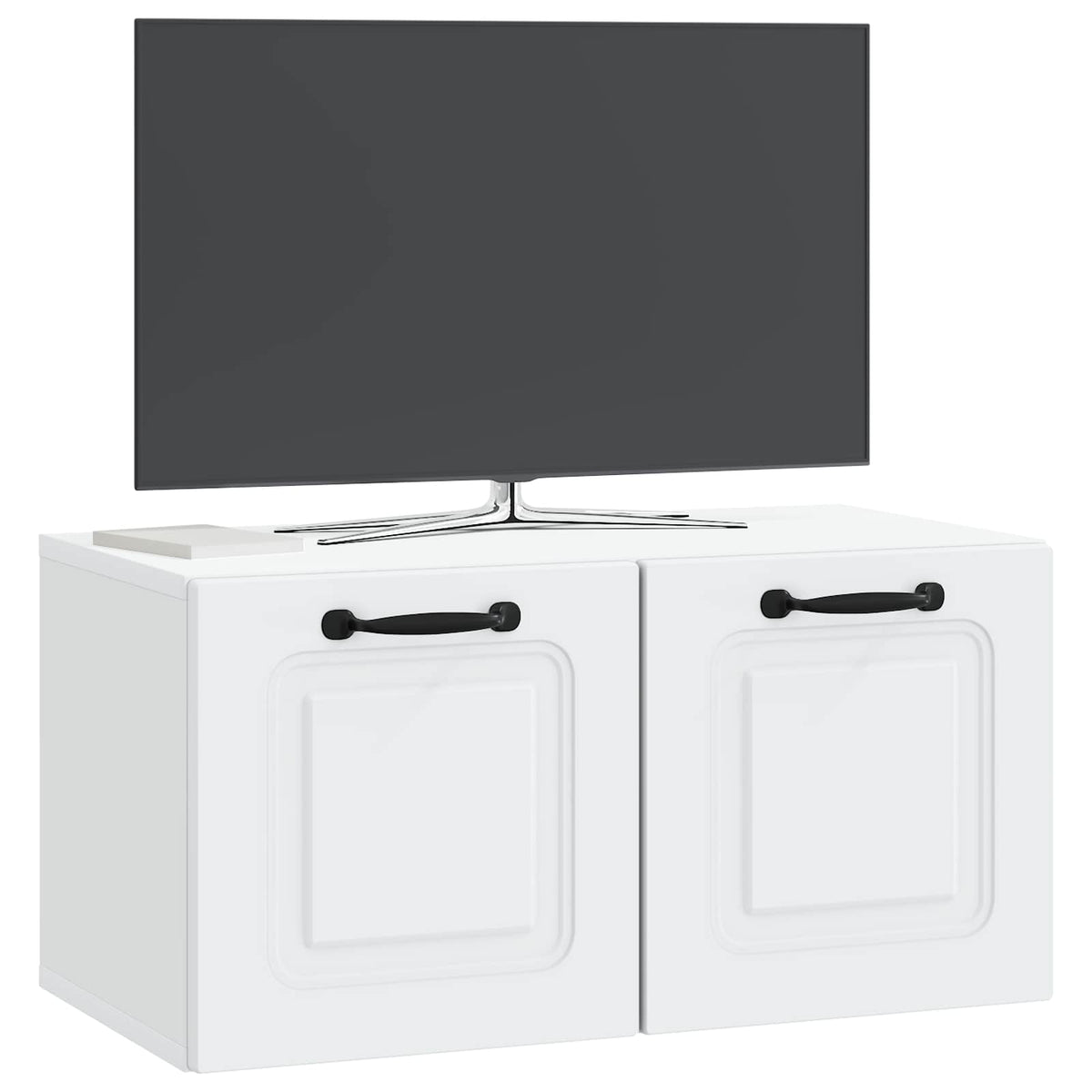 Nástěnná Tv Skříň Bílá 59,5 X 31 X 30 Cm Kompozitní Dřevo