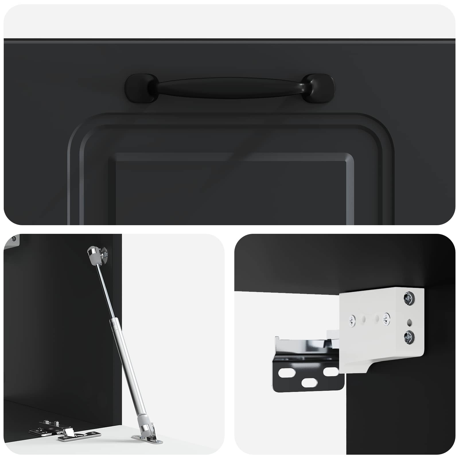 Nástěnná Tv Skříň Černá 59,5 X 31 X 30 Cm Kompozitní Dřevo