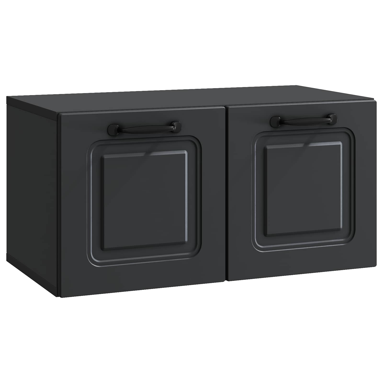 Nástěnná Tv Skříň Černá 59,5 X 31 X 30 Cm Kompozitní Dřevo