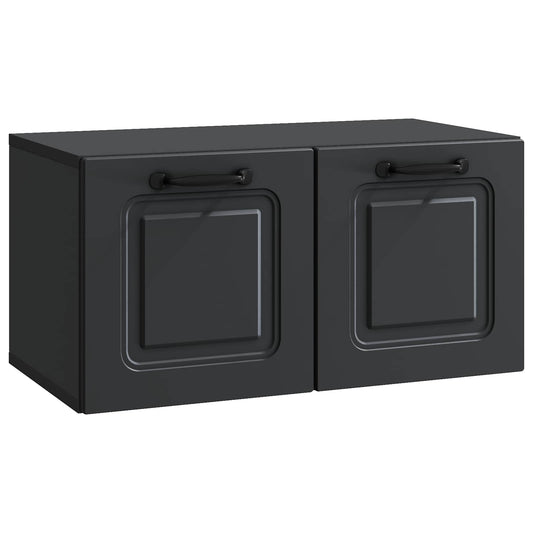 Nástěnná Tv Skříň Černá 59,5 X 31 X 30 Cm Kompozitní Dřevo