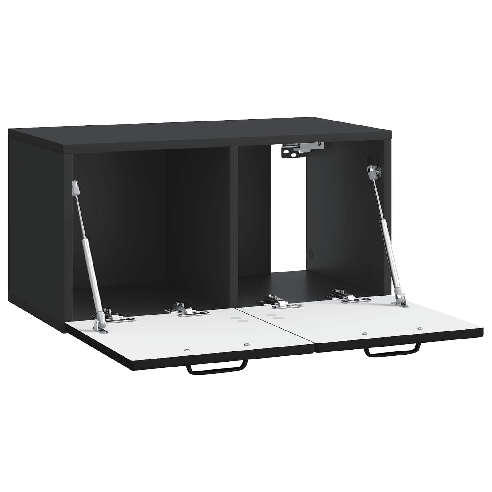Nástěnná Tv Skříň Černá 59,5 X 31 X 30 Cm Kompozitní Dřevo
