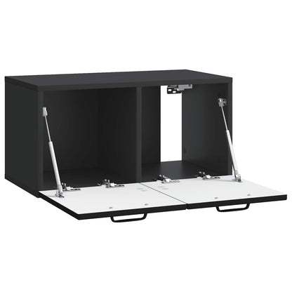 Nástěnná Tv Skříň Černá 59,5 X 31 X 30 Cm Kompozitní Dřevo