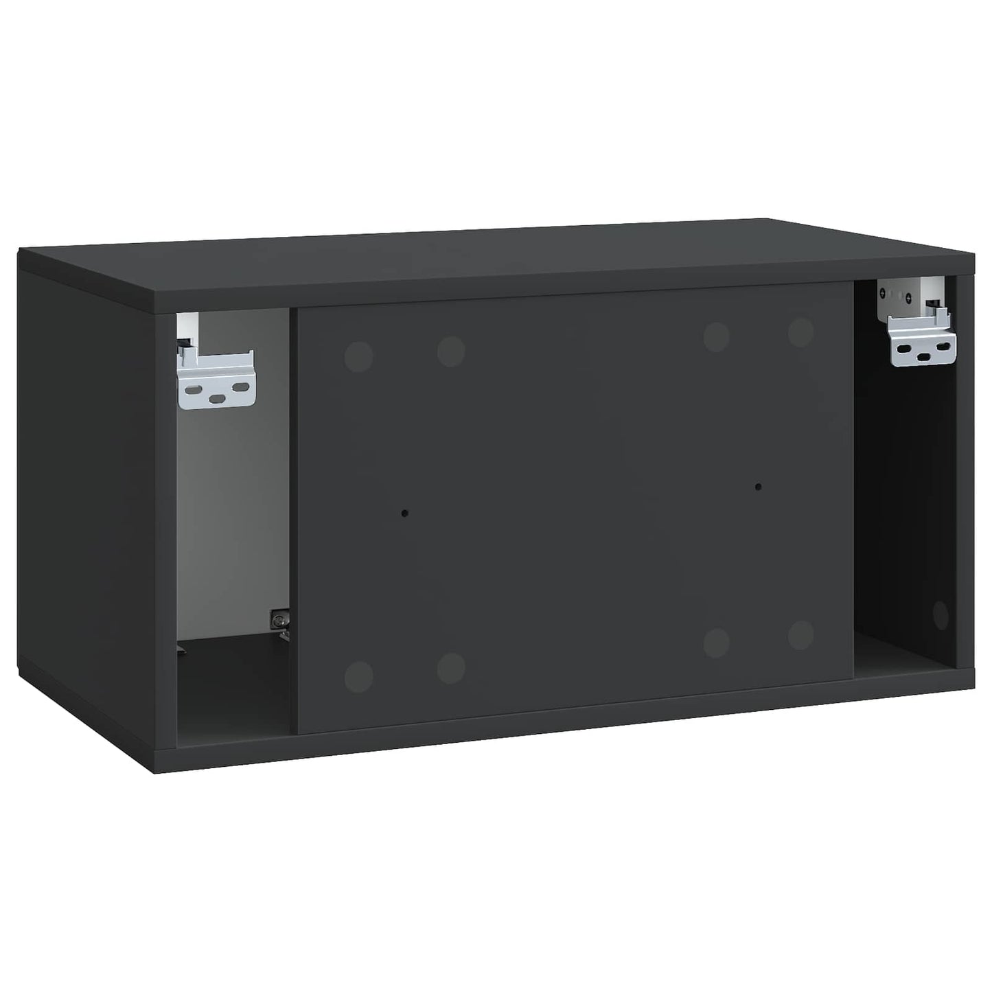 Nástěnná Tv Skříň Černá 59,5 X 31 X 30 Cm Kompozitní Dřevo