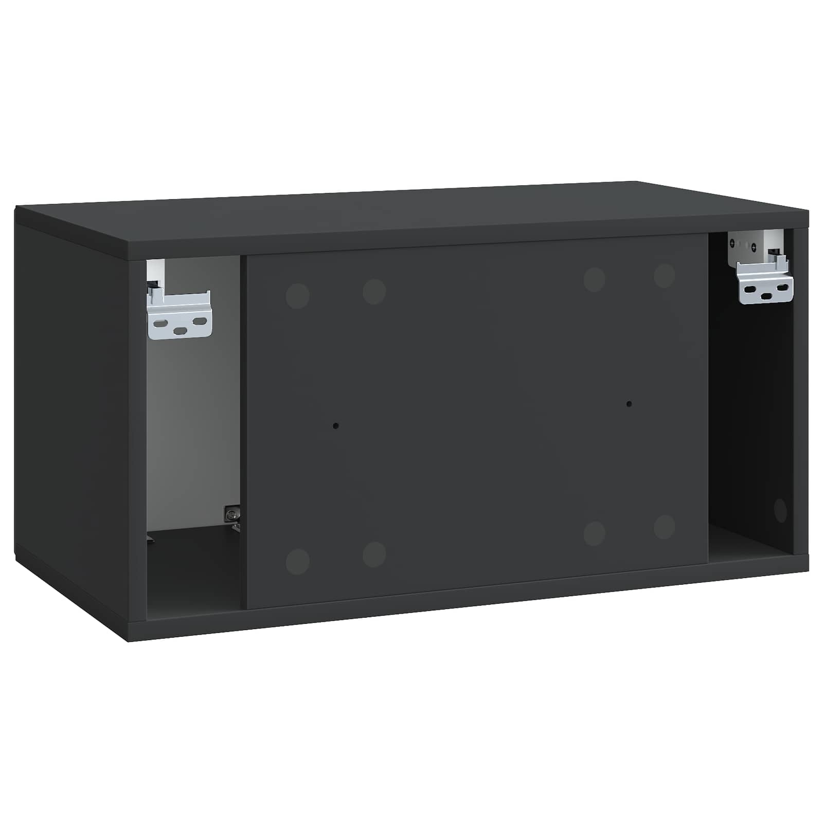 Nástěnná Tv Skříň Černá 59,5 X 31 X 30 Cm Kompozitní Dřevo