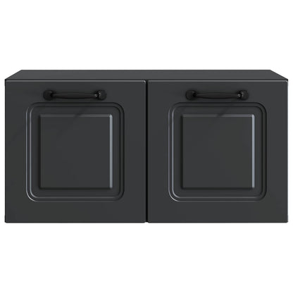Nástěnná Tv Skříň Černá 59,5 X 31 X 30 Cm Kompozitní Dřevo
