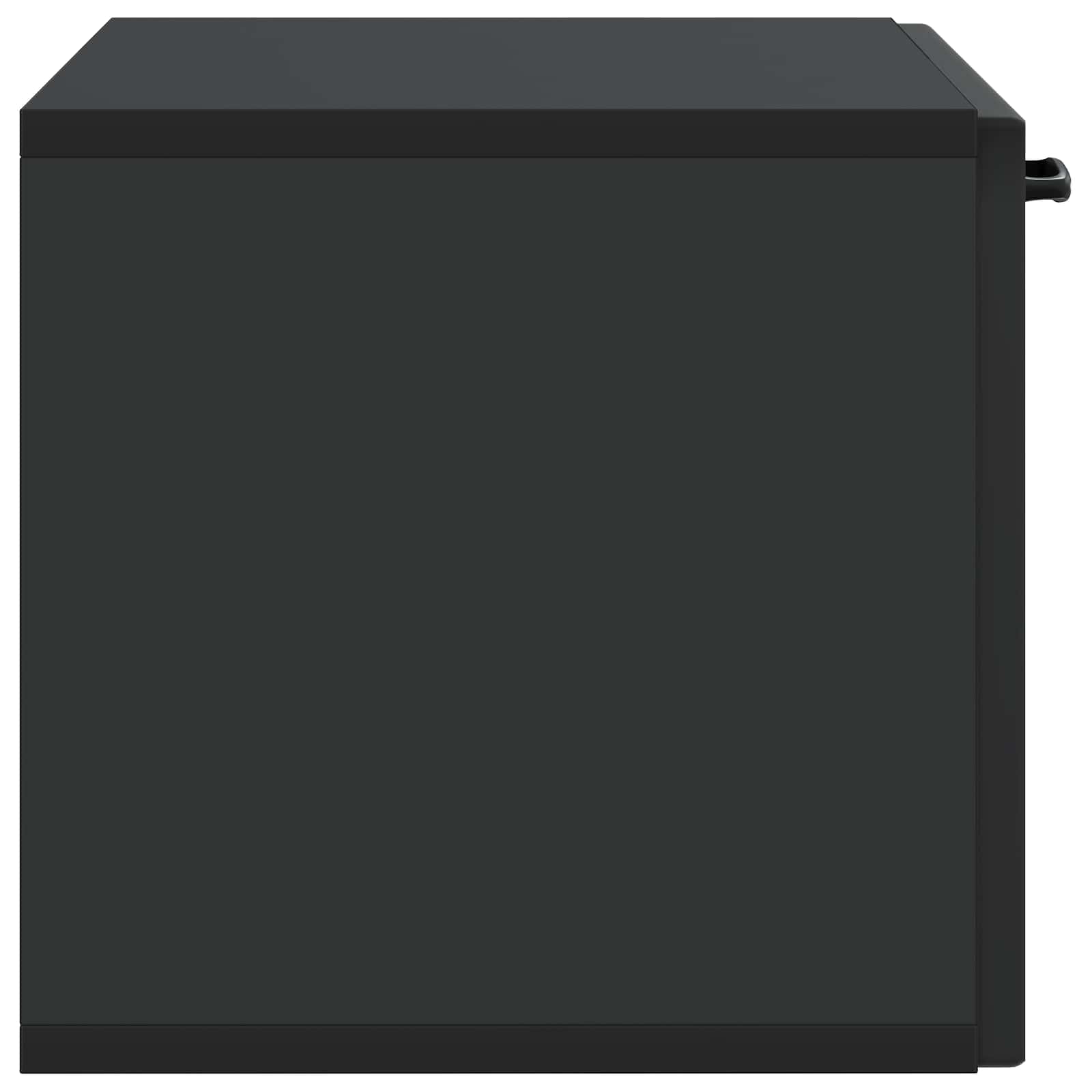 Nástěnná Tv Skříň Černá 59,5 X 31 X 30 Cm Kompozitní Dřevo