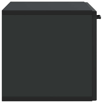 Nástěnná Tv Skříň Černá 59,5 X 31 X 30 Cm Kompozitní Dřevo