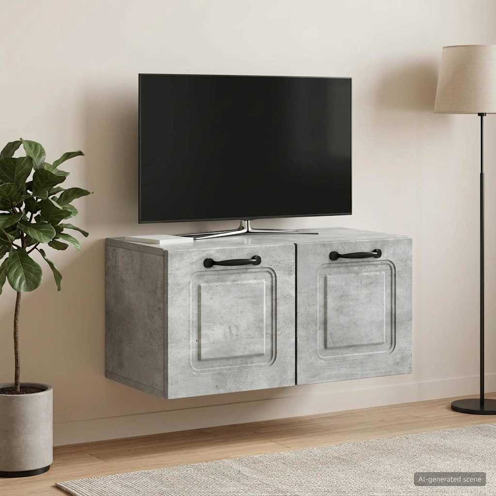 Nástěnná Tv Skříň Nástěnný Betonově Šedá 59,5 X 31 X 30 Cm