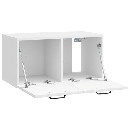 Nástěnná Tv Skříň Bílá S Vysokým Leskem 59,5 X 31 X 30 Cm