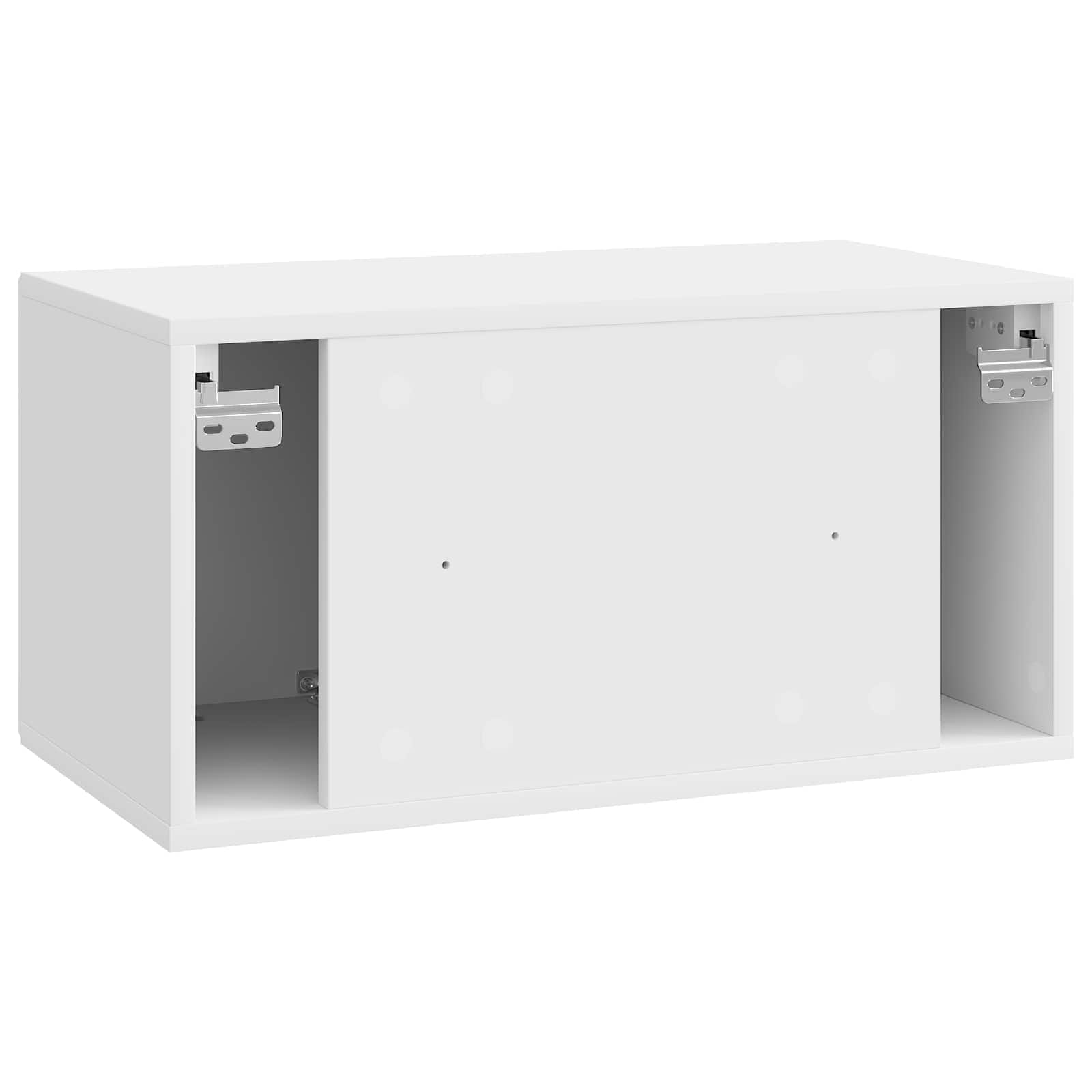 Nástěnná Tv Skříň Bílá S Vysokým Leskem 59,5 X 31 X 30 Cm