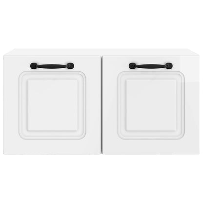 Nástěnná Tv Skříň Bílá S Vysokým Leskem 59,5 X 31 X 30 Cm