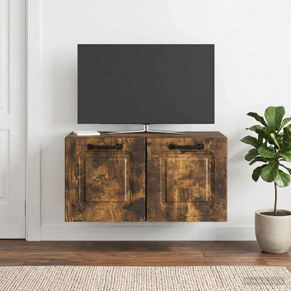 Nástěnná Tv Skříň Nástěnný Kouřový Dub 59,5 X 31 X 30 Cm