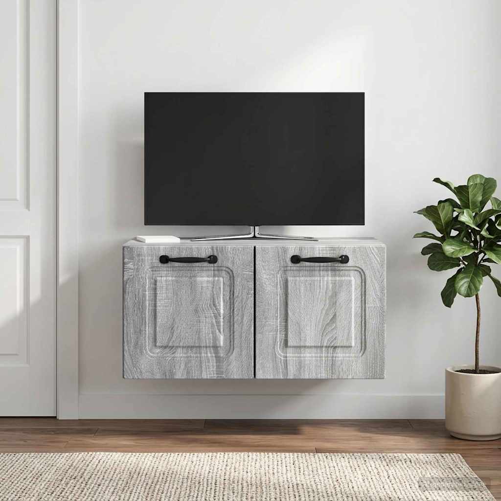 Nástěnná Tv Skříň Nástěnný Šedá Sonoma 59,5 X 31 X 30 Cm