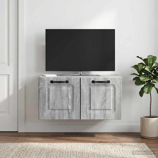 Nástěnná Tv Skříň Nástěnný Šedá Sonoma 59,5 X 31 X 30 Cm