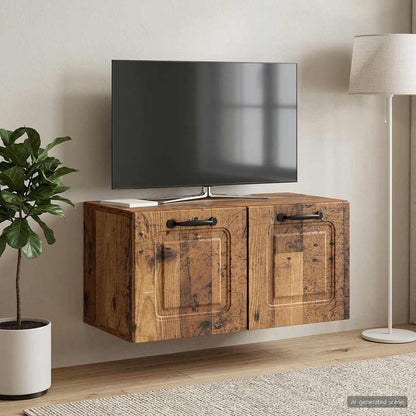Nástěnná Tv Skříň Nástěnný Staré Dřevo 59,5 X 31 X 30 Cm