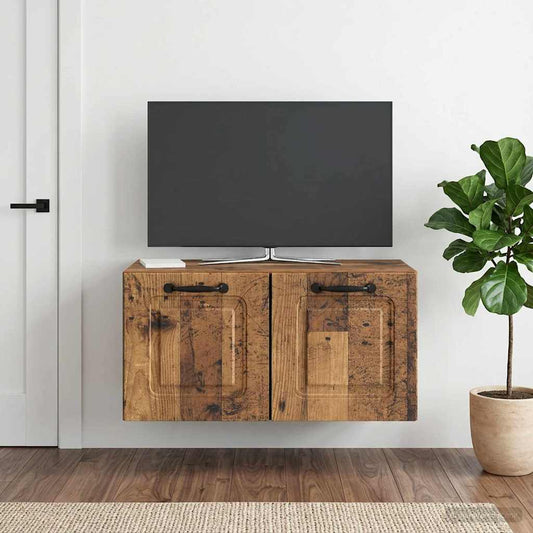 Nástěnná Tv Skříň Nástěnný Staré Dřevo 59,5 X 31 X 30 Cm