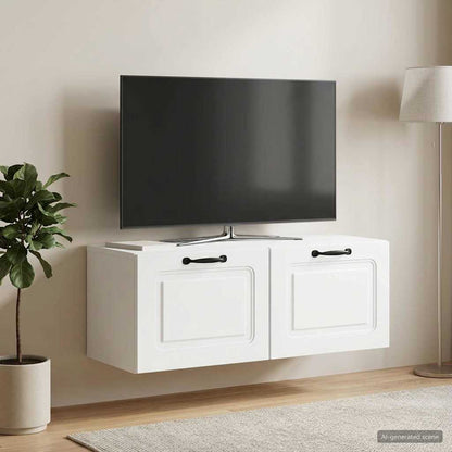 Nástěnná Tv Skříň Bílá 78,5 X 31 X 30 Cm Kompozitní Dřevo