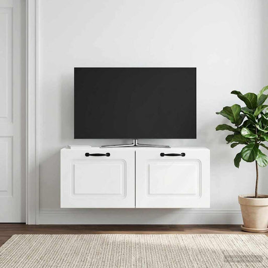 Nástěnná Tv Skříň Bílá 78,5 X 31 X 30 Cm Kompozitní Dřevo