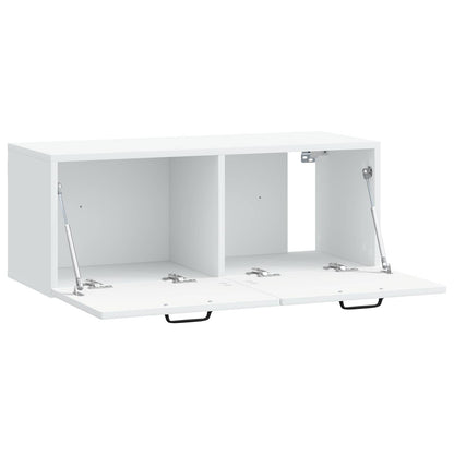 Nástěnná Tv Skříň Bílá 78,5 X 31 X 30 Cm Kompozitní Dřevo