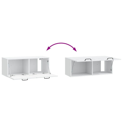 Nástěnná Tv Skříň Bílá 78,5 X 31 X 30 Cm Kompozitní Dřevo