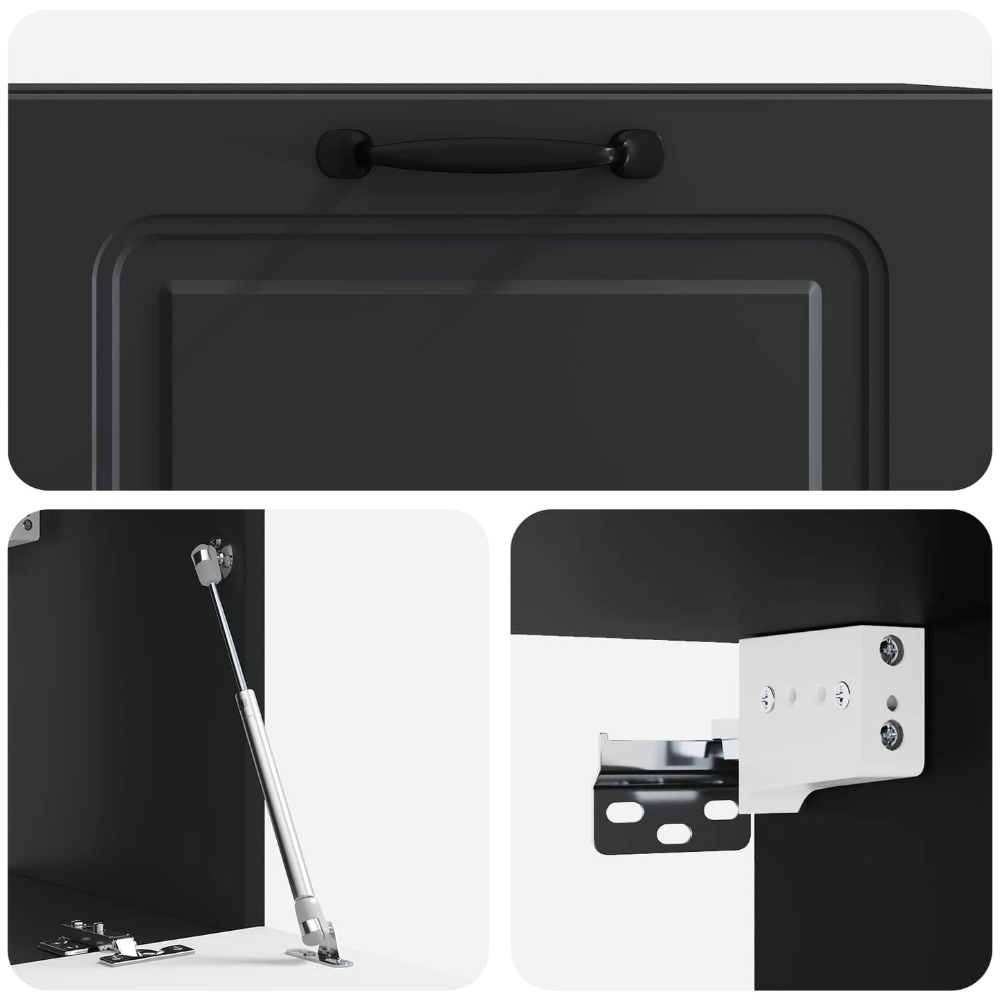 Nástěnná Tv Skříň Černá 78,5 X 31 X 30 Cm Kompozitní Dřevo