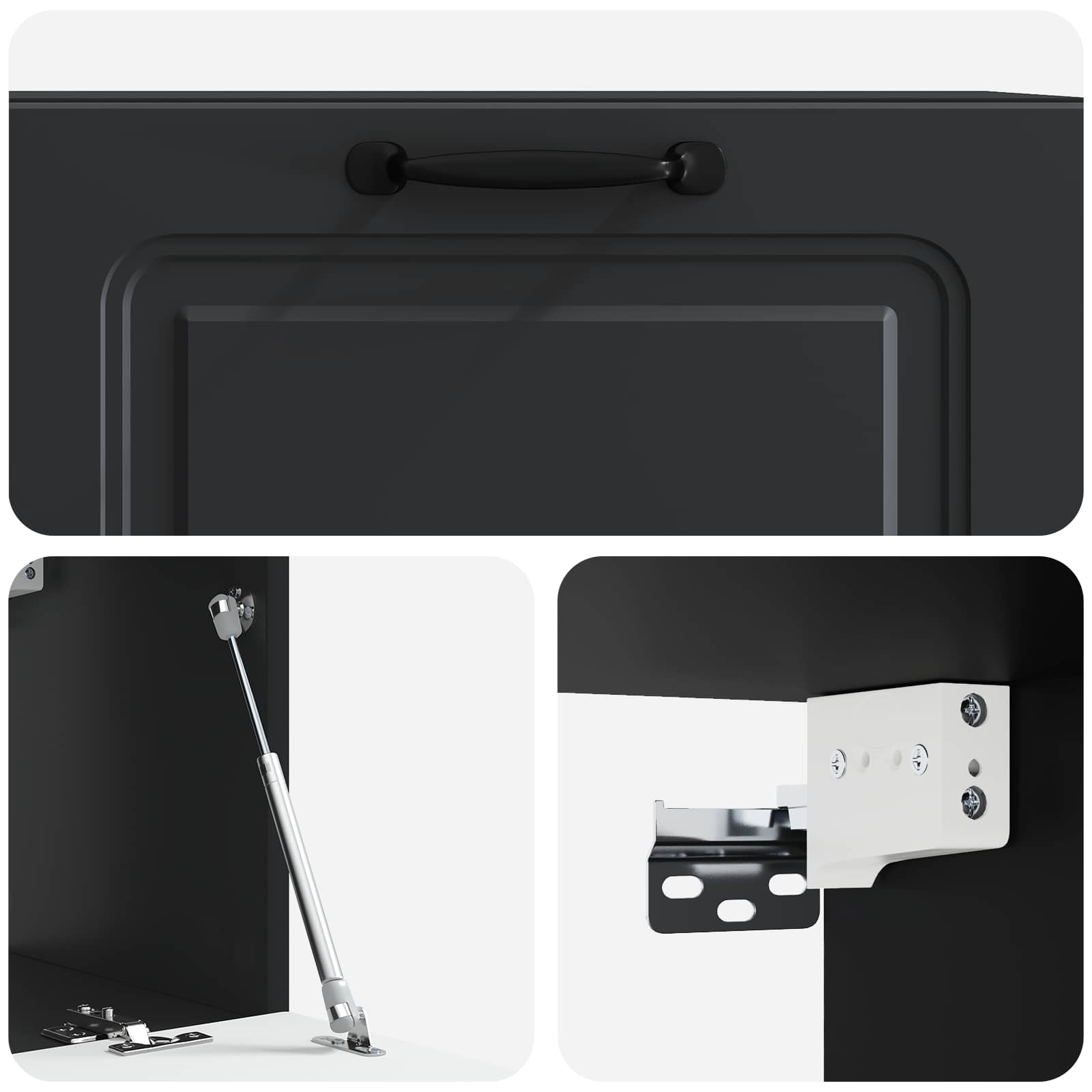 Nástěnná Tv Skříň Černá 78,5 X 31 X 30 Cm Kompozitní Dřevo