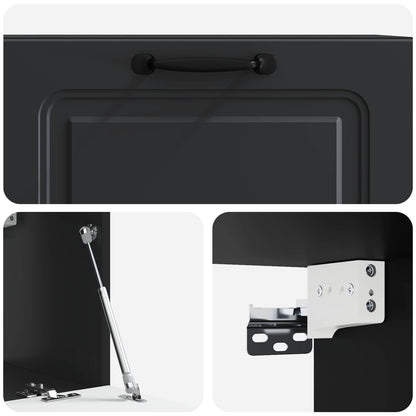 Nástěnná Tv Skříň Černá 78,5 X 31 X 30 Cm Kompozitní Dřevo