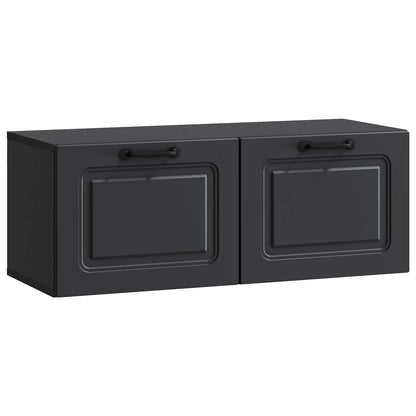 Nástěnná Tv Skříň Černá 78,5 X 31 X 30 Cm Kompozitní Dřevo