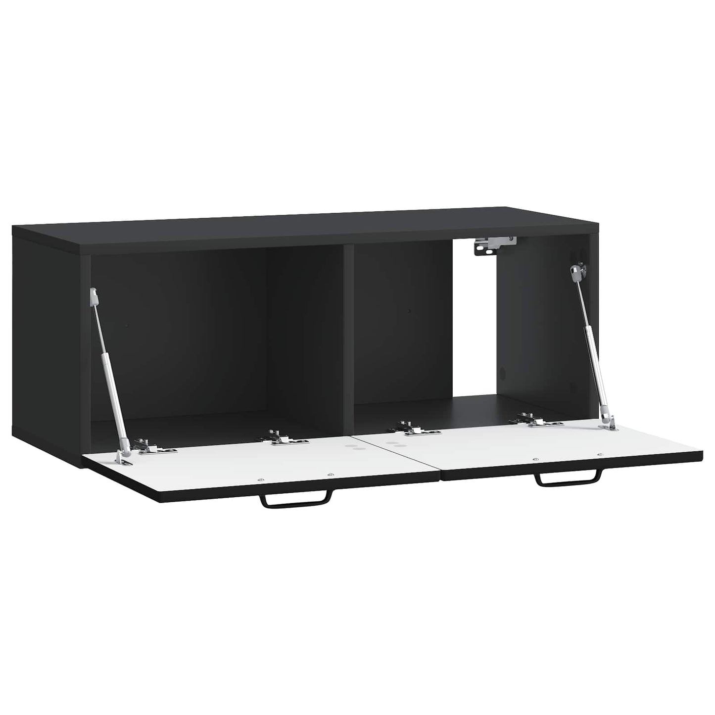 Nástěnná Tv Skříň Černá 78,5 X 31 X 30 Cm Kompozitní Dřevo