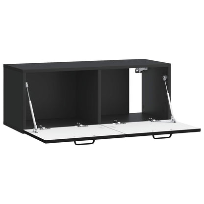 Nástěnná Tv Skříň Černá 78,5 X 31 X 30 Cm Kompozitní Dřevo