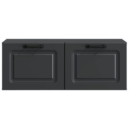 Nástěnná Tv Skříň Černá 78,5 X 31 X 30 Cm Kompozitní Dřevo