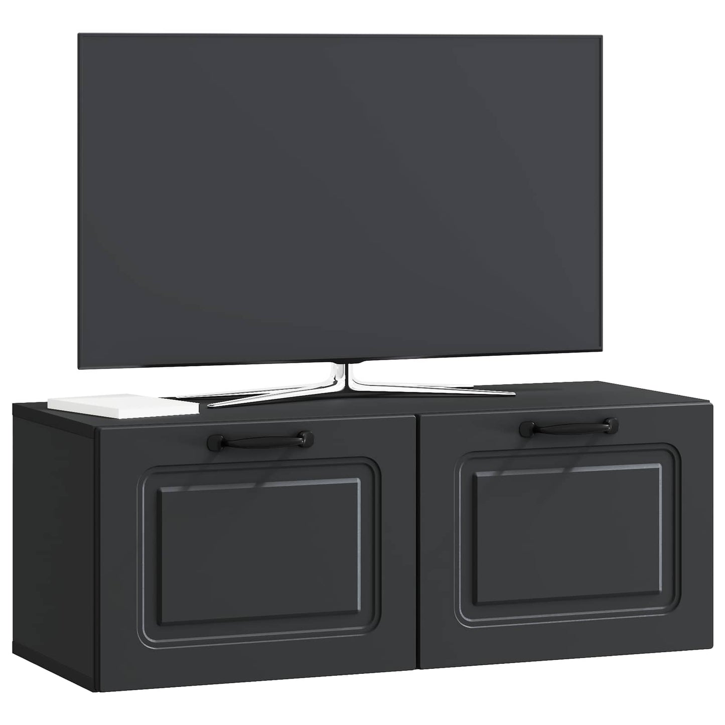 Nástěnná Tv Skříň Černá 78,5 X 31 X 30 Cm Kompozitní Dřevo