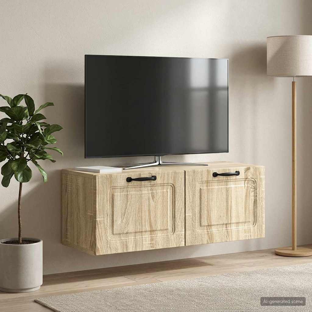 Nástěnná Tv Skříň Dub Sonoma 78,5 X 31 X 30 Cm Kompozitní Dřevo